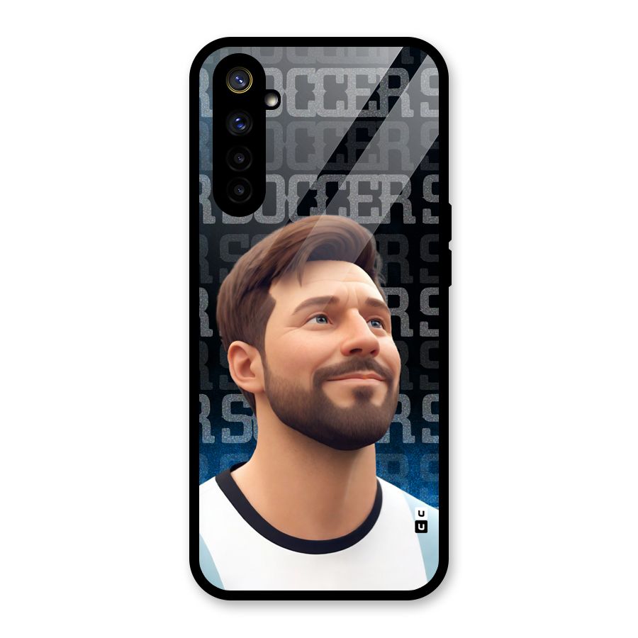 Soccer Star Smiles Glass Back Case for Realme 6