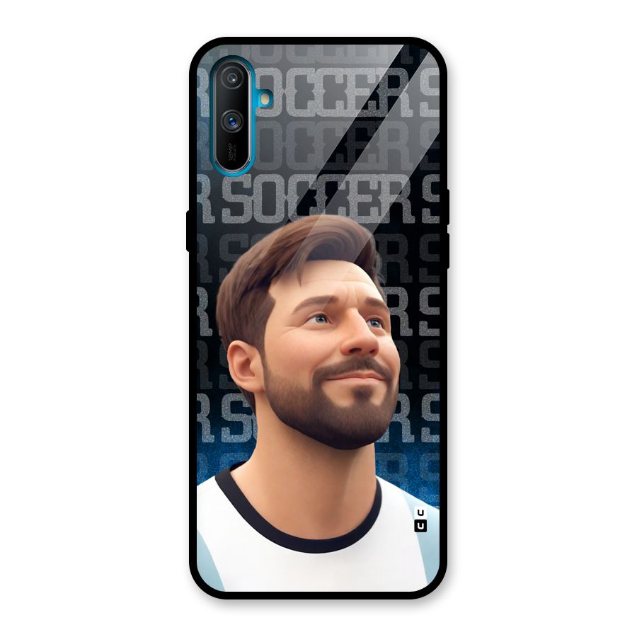 Soccer Star Smiles Glass Back Case for Realme C3