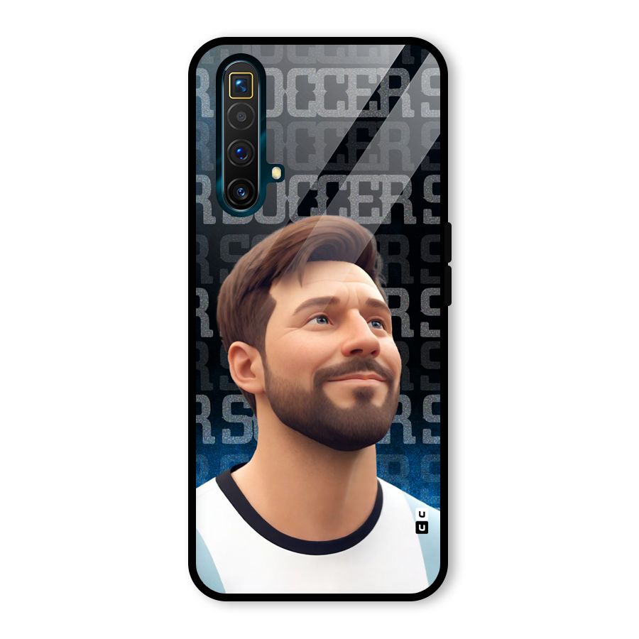Soccer Star Smiles Glass Back Case for Realme X3 SuperZoom