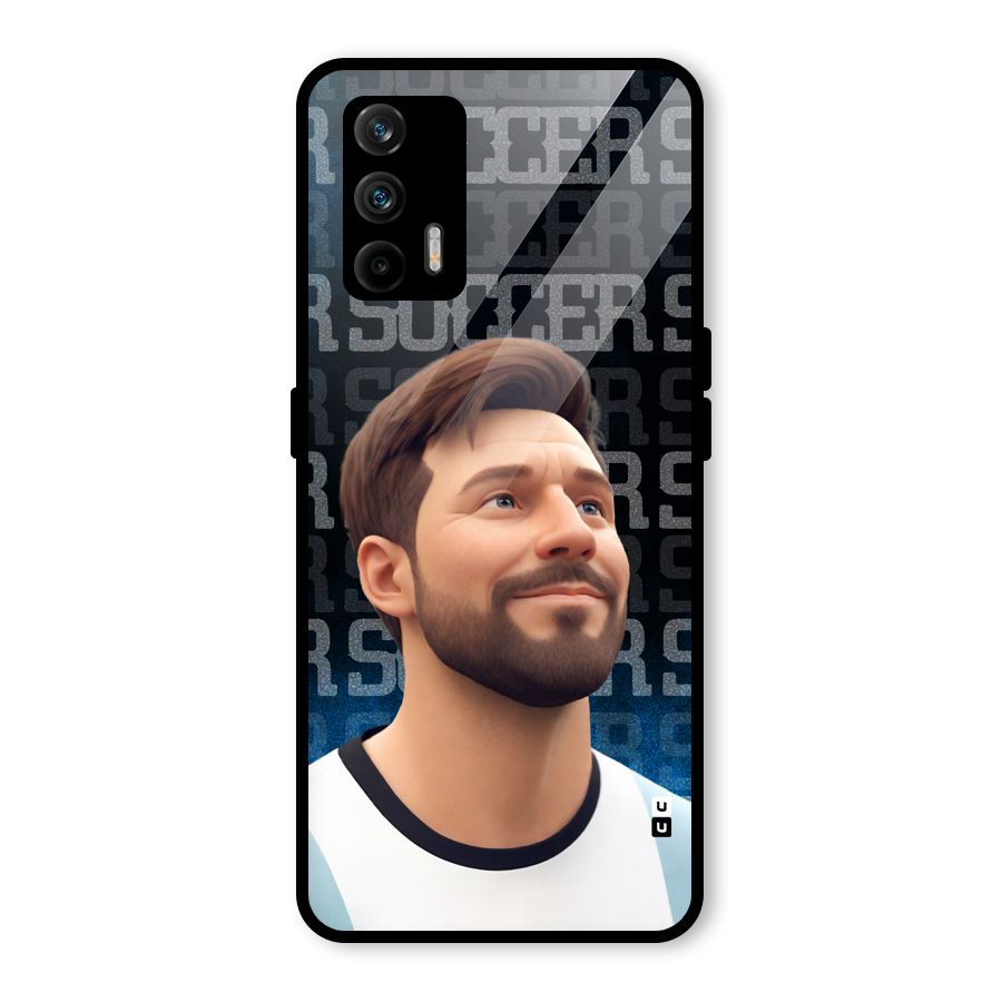 Soccer Star Smiles Glass Back Case for Realme X7 Max