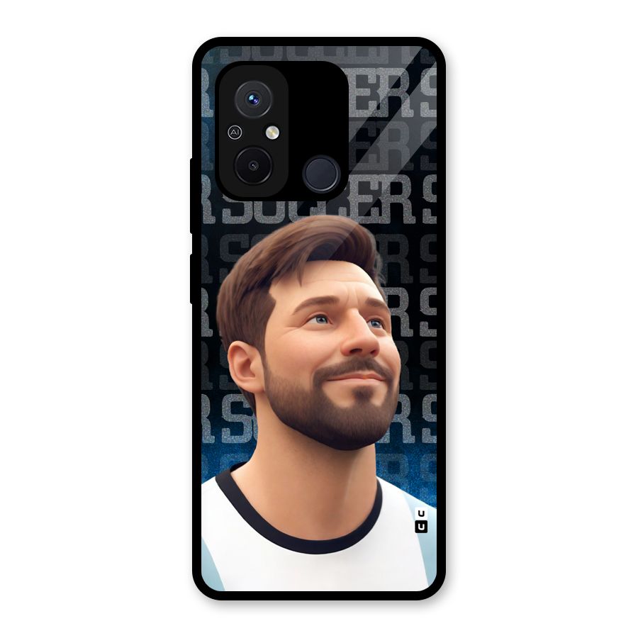 Soccer Star Smiles Glass Back Case for Redmi 12C