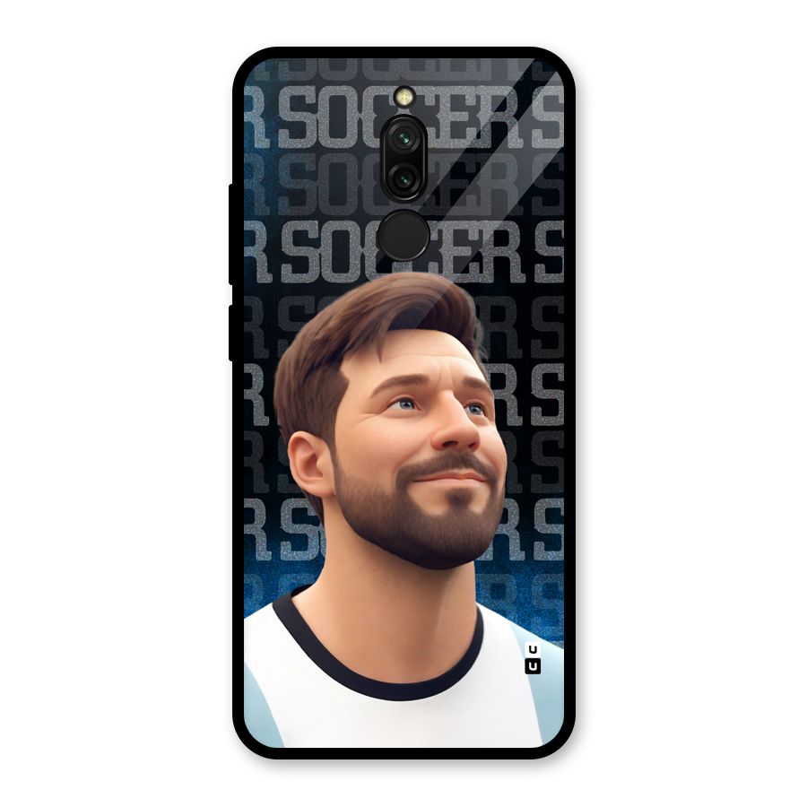 Soccer Star Smiles Glass Back Case for Redmi 8