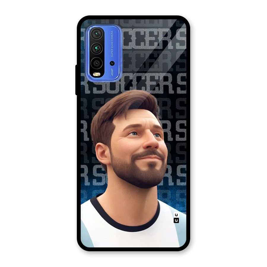 Soccer Star Smiles Glass Back Case for Redmi 9 Power