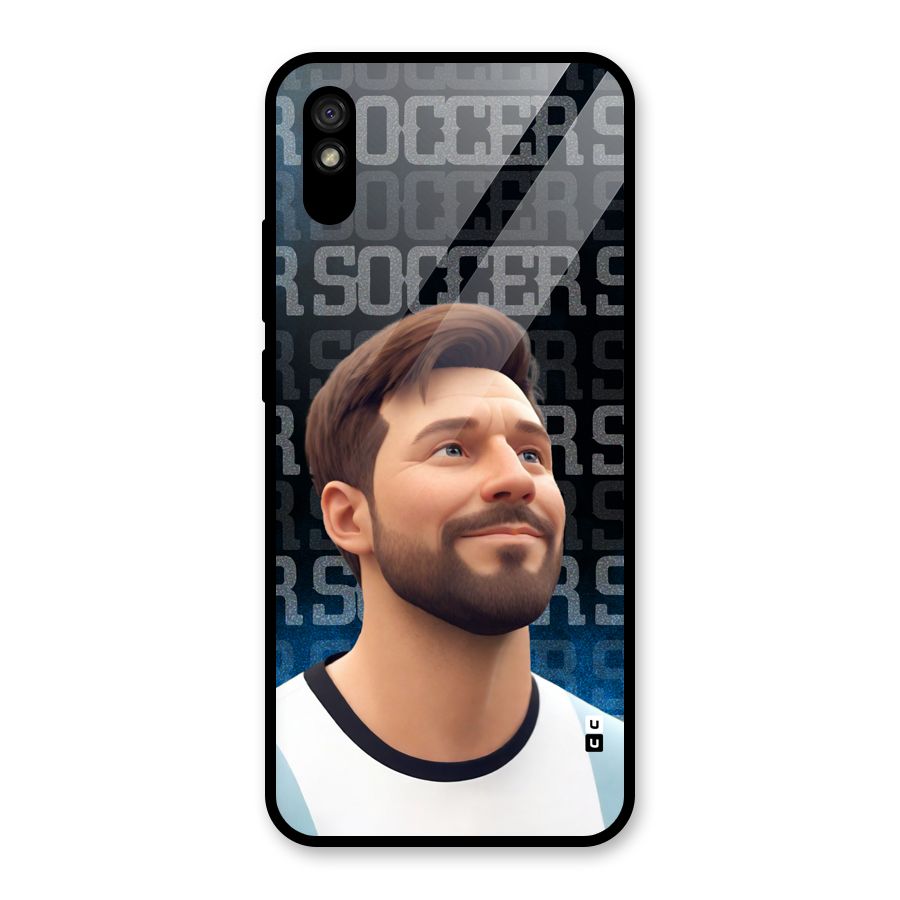 Soccer Star Smiles Glass Back Case for Redmi 9i