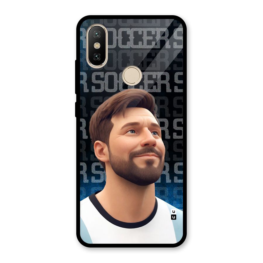 Soccer Star Smiles Glass Back Case for Redmi A2