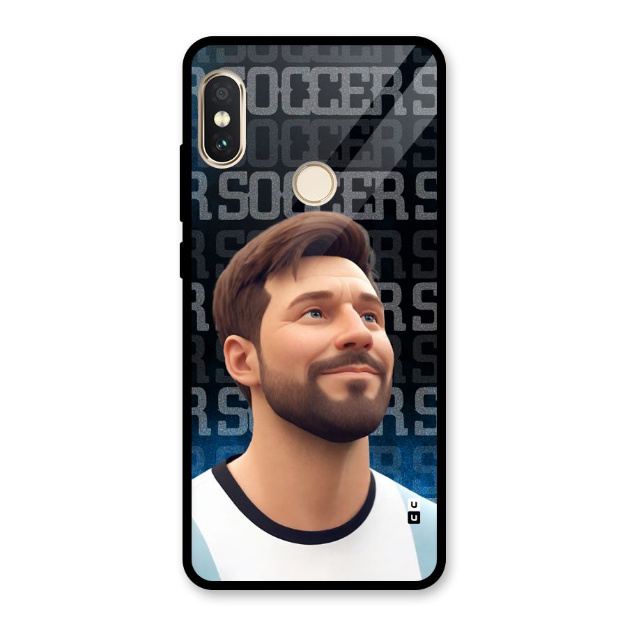 Soccer Star Smiles Glass Back Case for Redmi Note 5 Pro