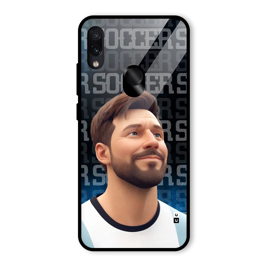 Soccer Star Smiles Glass Back Case for Redmi Note 7S