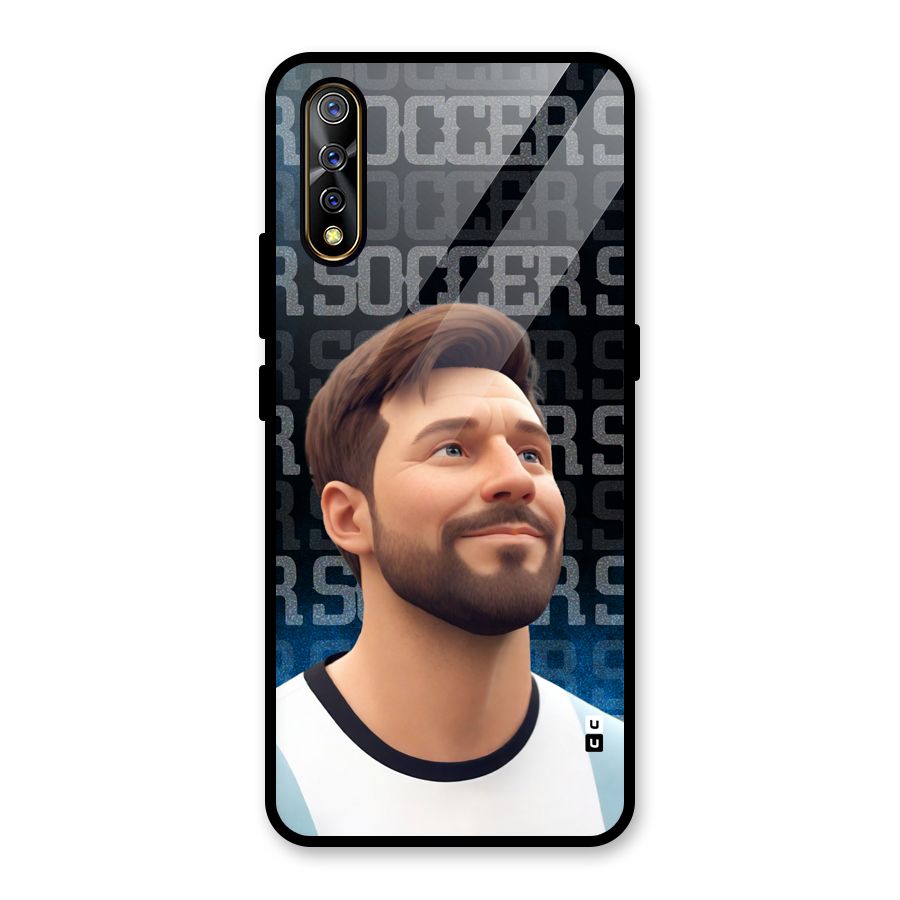 Soccer Star Smiles Glass Back Case for Vivo S1