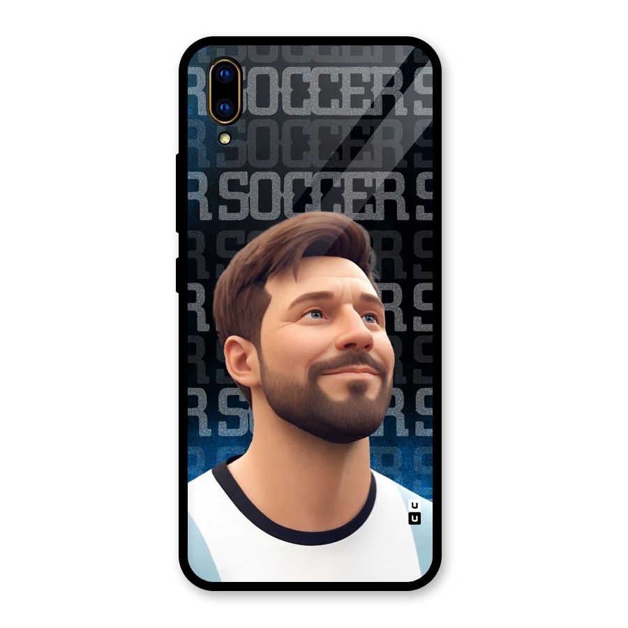 Soccer Star Smiles Glass Back Case for Vivo V11 Pro