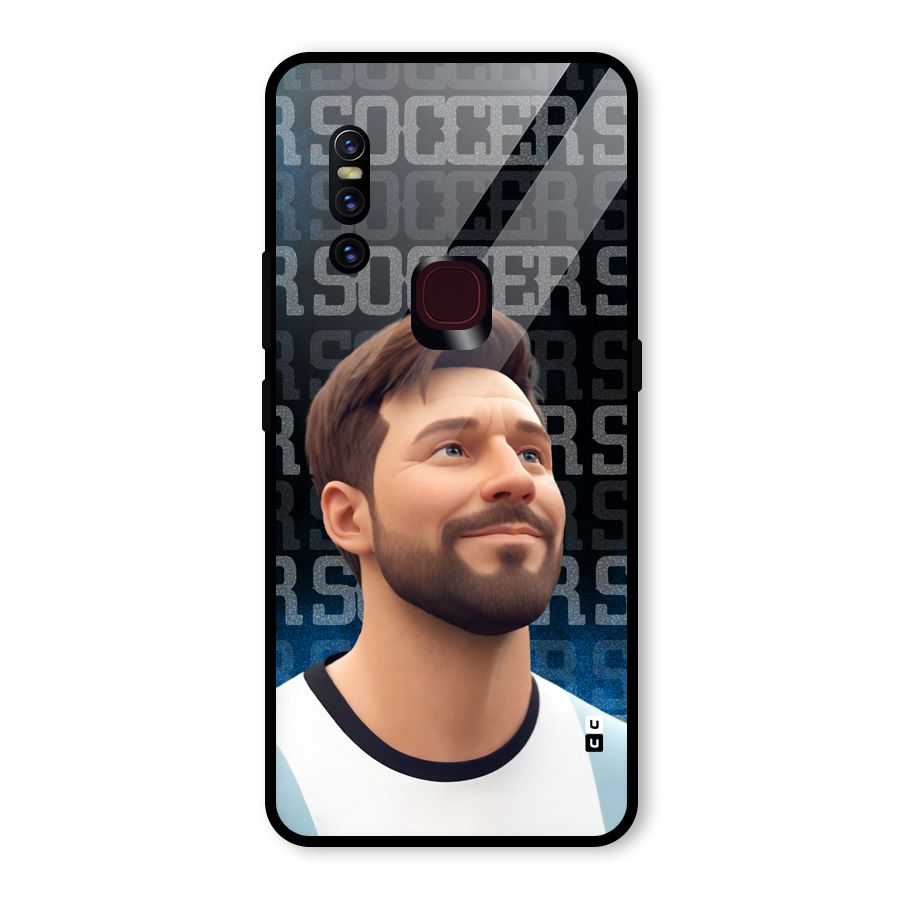 Soccer Star Smiles Glass Back Case for Vivo V15