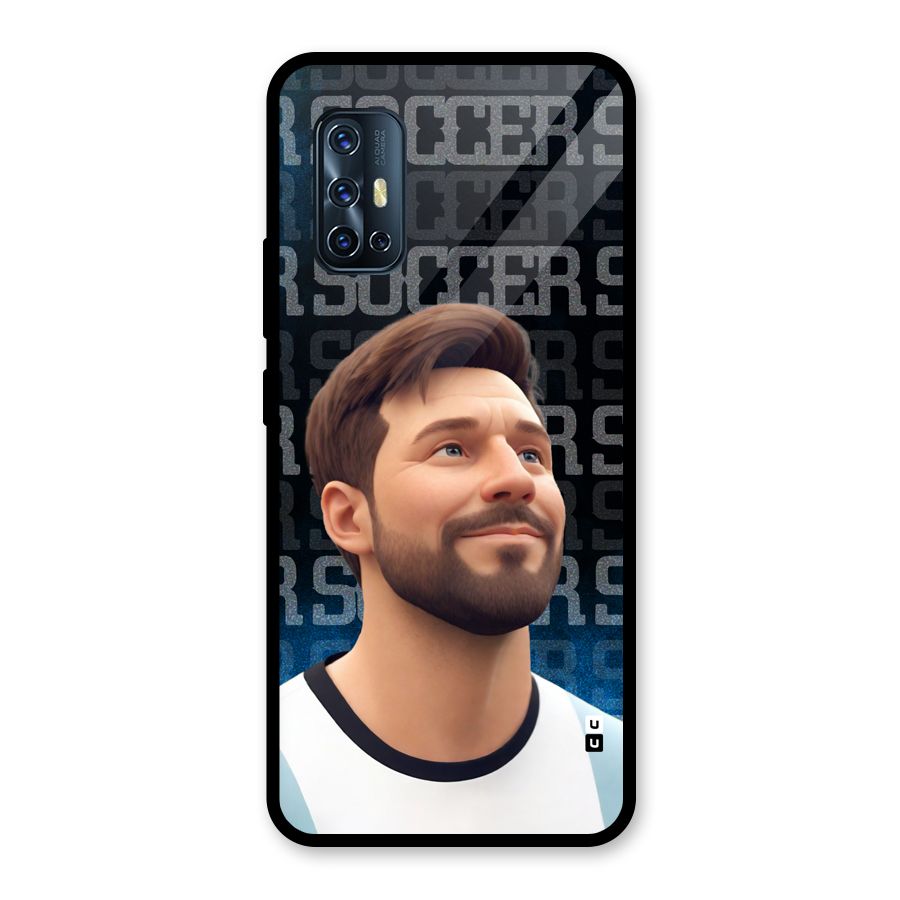 Soccer Star Smiles Glass Back Case for Vivo V17