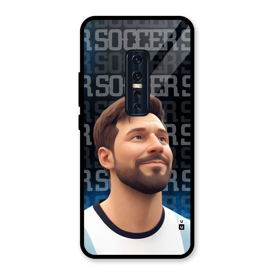 Soccer Star Smiles Glass Back Case for Vivo V17 Pro