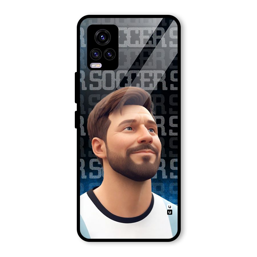 Soccer Star Smiles Glass Back Case for Vivo V20