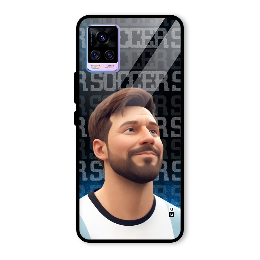 Soccer Star Smiles Glass Back Case for Vivo V20 Pro