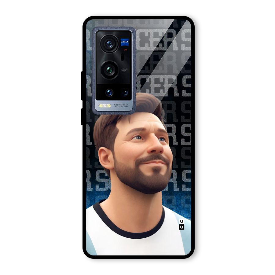 Soccer Star Smiles Glass Back Case for Vivo X60 Pro Plus
