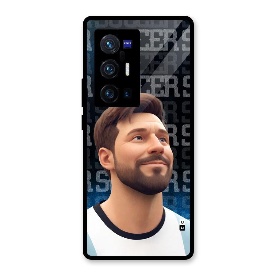Soccer Star Smiles Glass Back Case for Vivo X70 Pro Plus