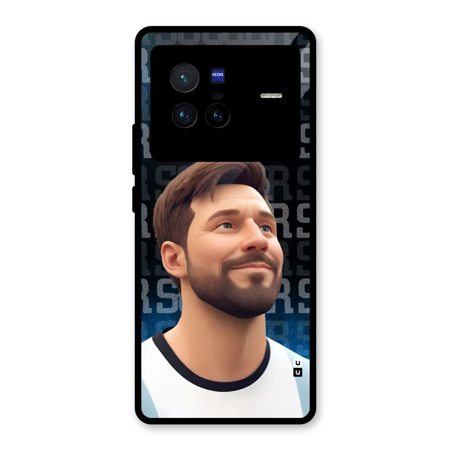 Soccer Star Smiles Glass Back Case for Vivo X80