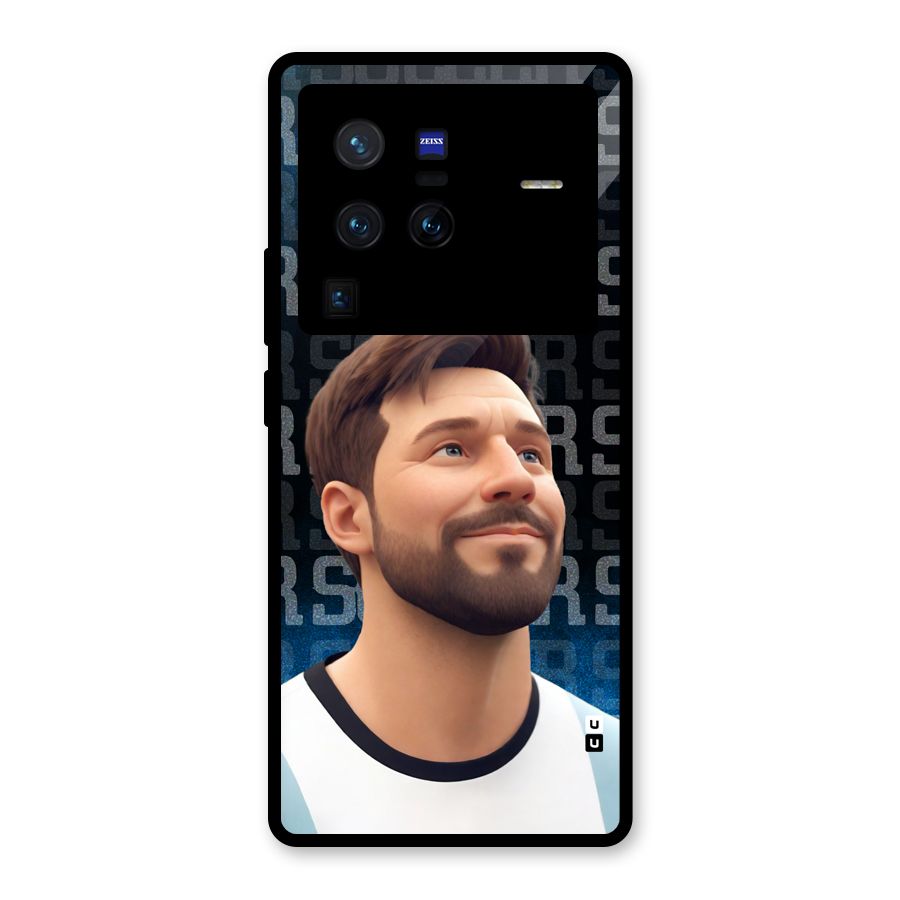 Soccer Star Smiles Glass Back Case for Vivo X80 Pro