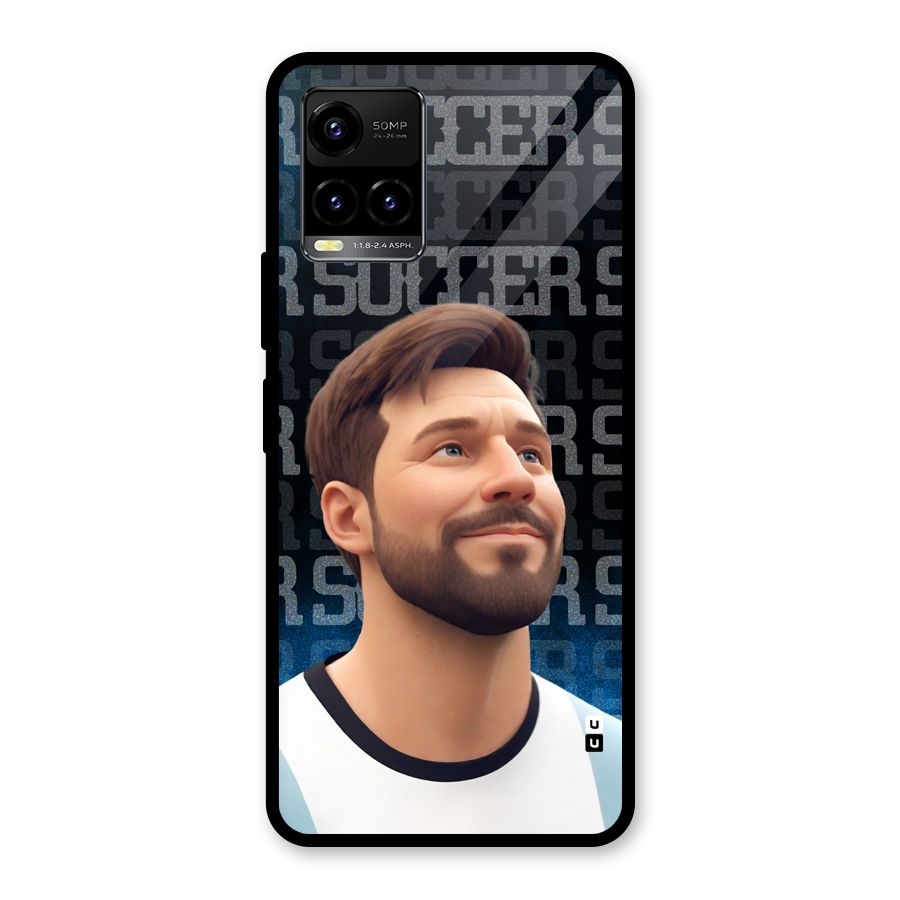 Soccer Star Smiles Glass Back Case for Vivo Y21T