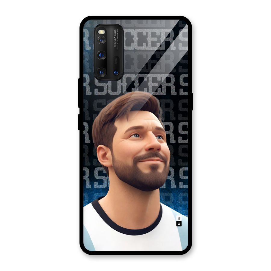 Soccer Star Smiles Glass Back Case for Vivo iQOO 3