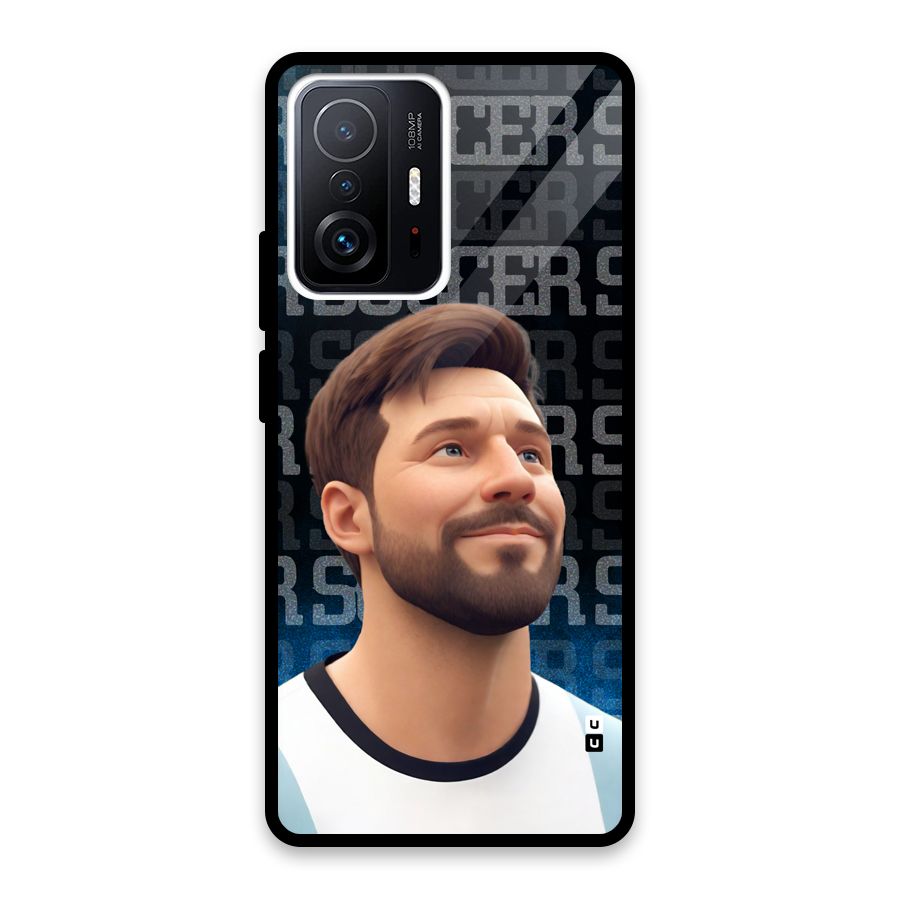 Soccer Star Smiles Glass Back Case for Xiaomi 11T Pro