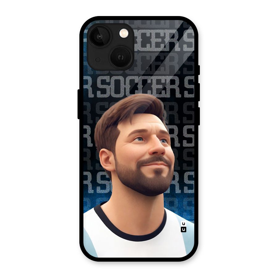 Soccer Star Smiles Glass Back Case for iPhone 13