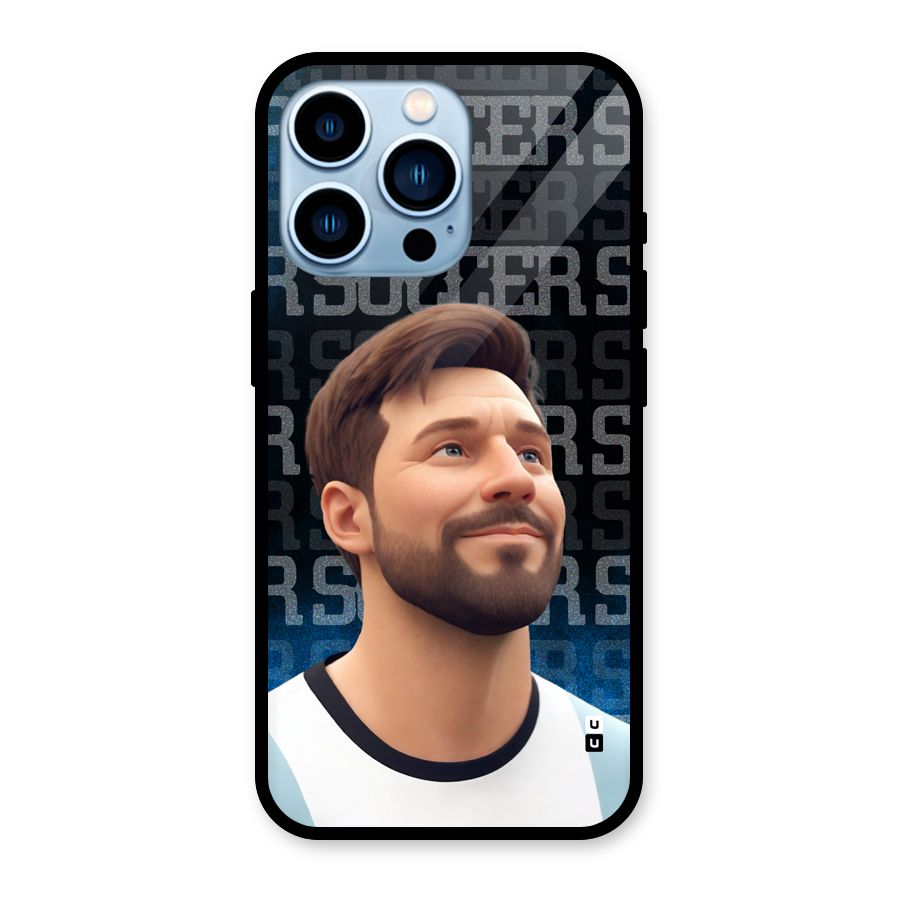 Soccer Star Smiles Glass Back Case for iPhone 13 Pro