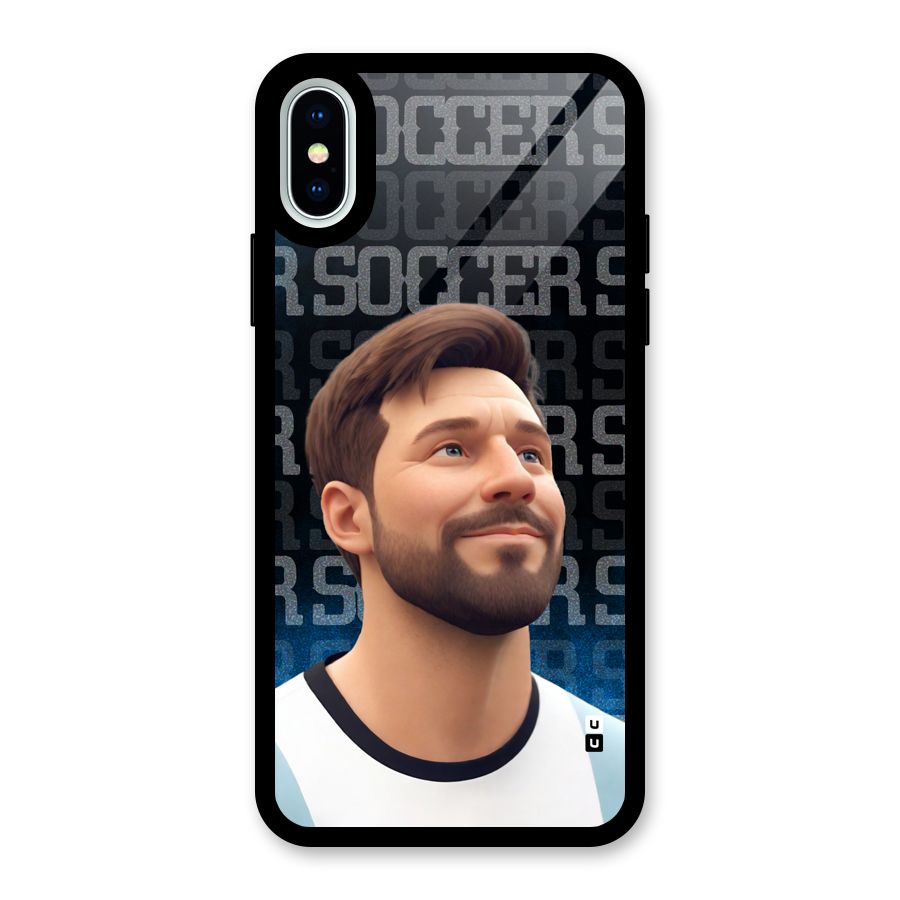 Soccer Star Smiles Glass Back Case for iPhone XS