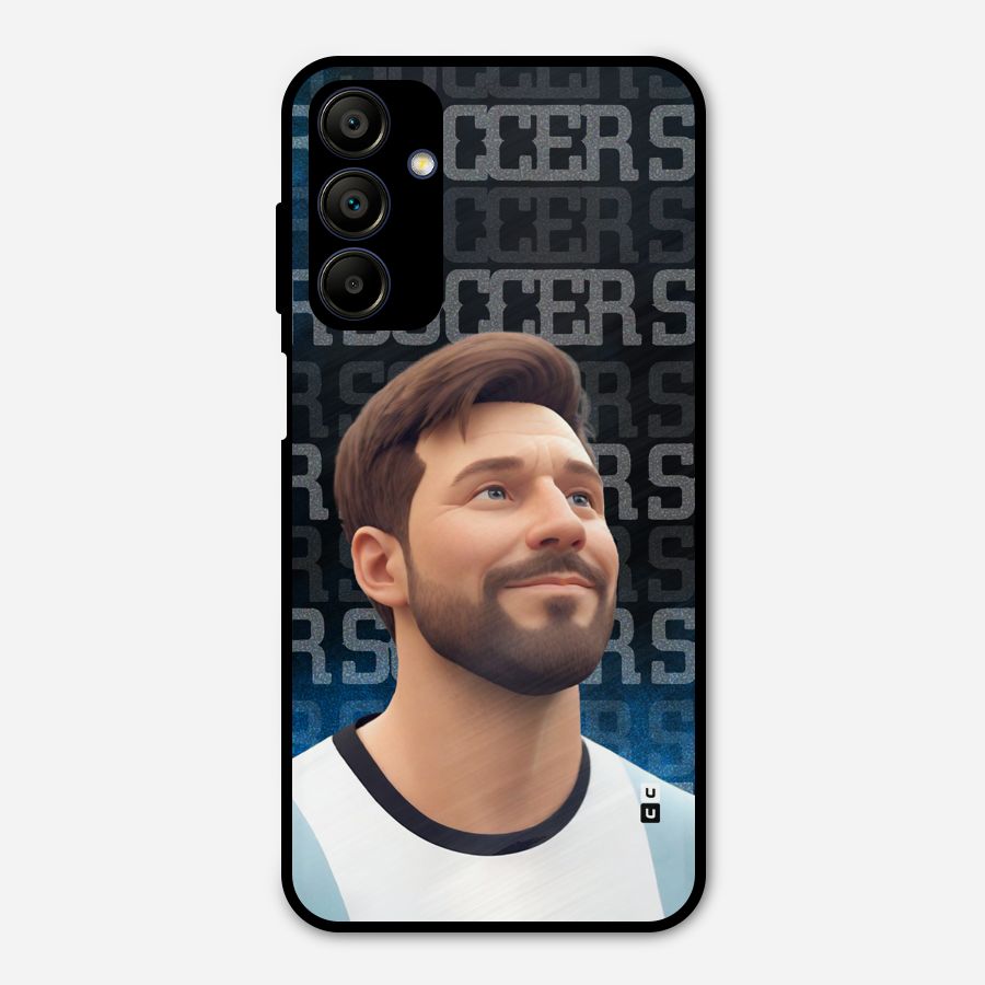 Soccer Star Smiles Metal Back Case for Galaxy A15 5G