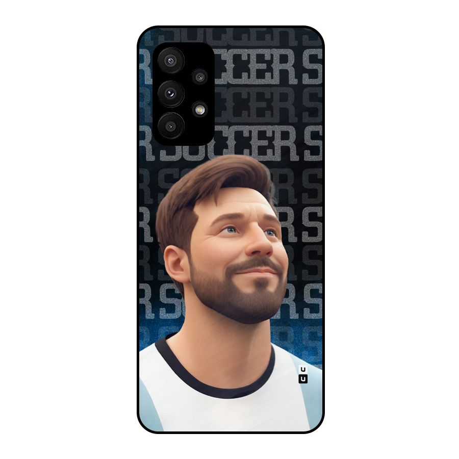Soccer Star Smiles Metal Back Case for Galaxy A23