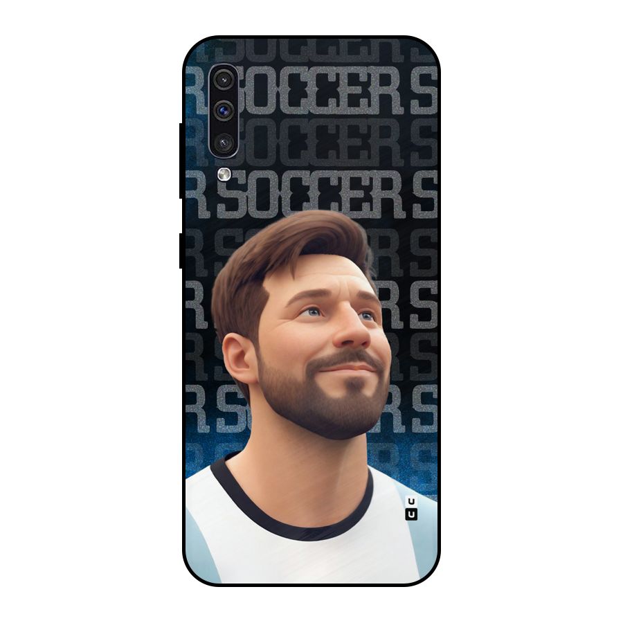 Soccer Star Smiles Metal Back Case for Galaxy A50