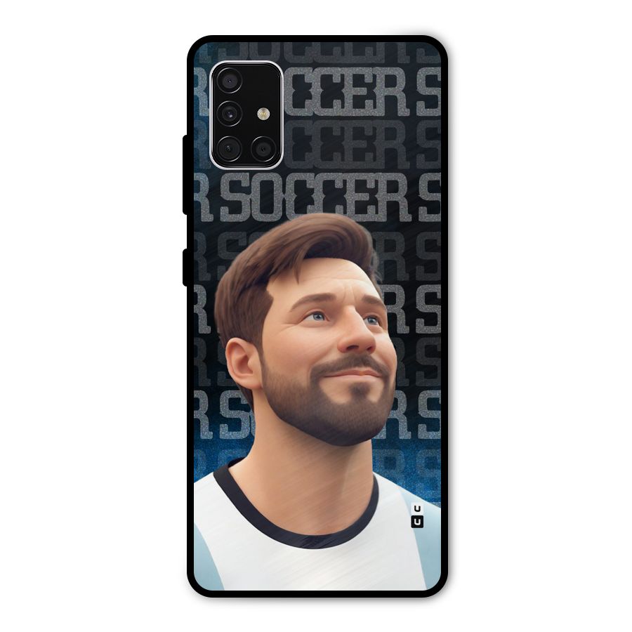 Soccer Star Smiles Metal Back Case for Galaxy A51