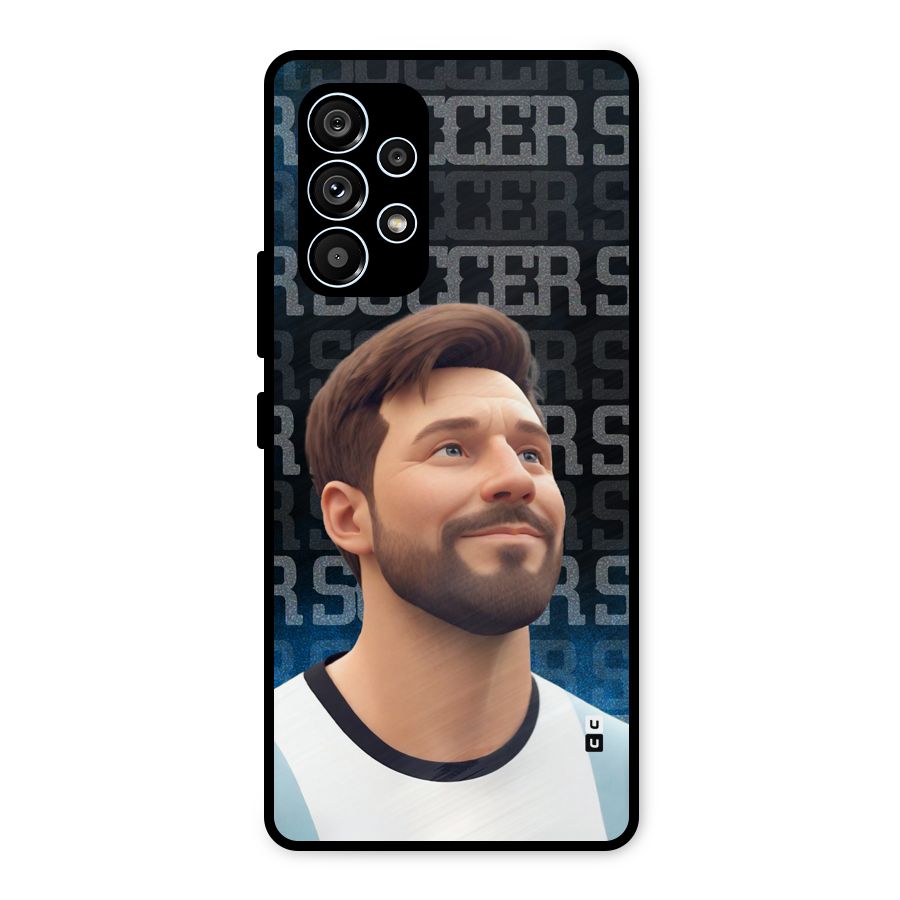 Soccer Star Smiles Metal Back Case for Galaxy A53 5G