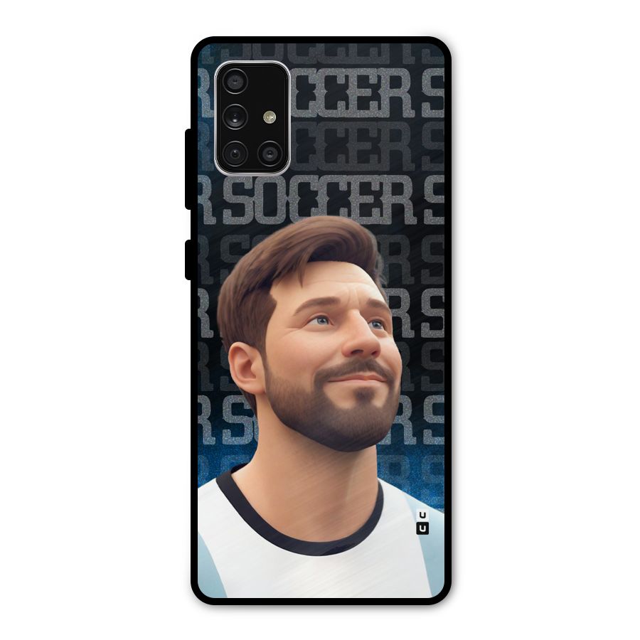 Soccer Star Smiles Metal Back Case for Galaxy A71