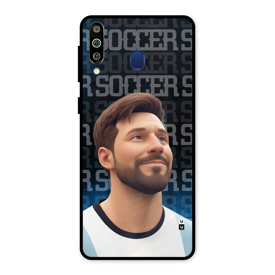 Soccer Star Smiles Metal Back Case for Galaxy M30