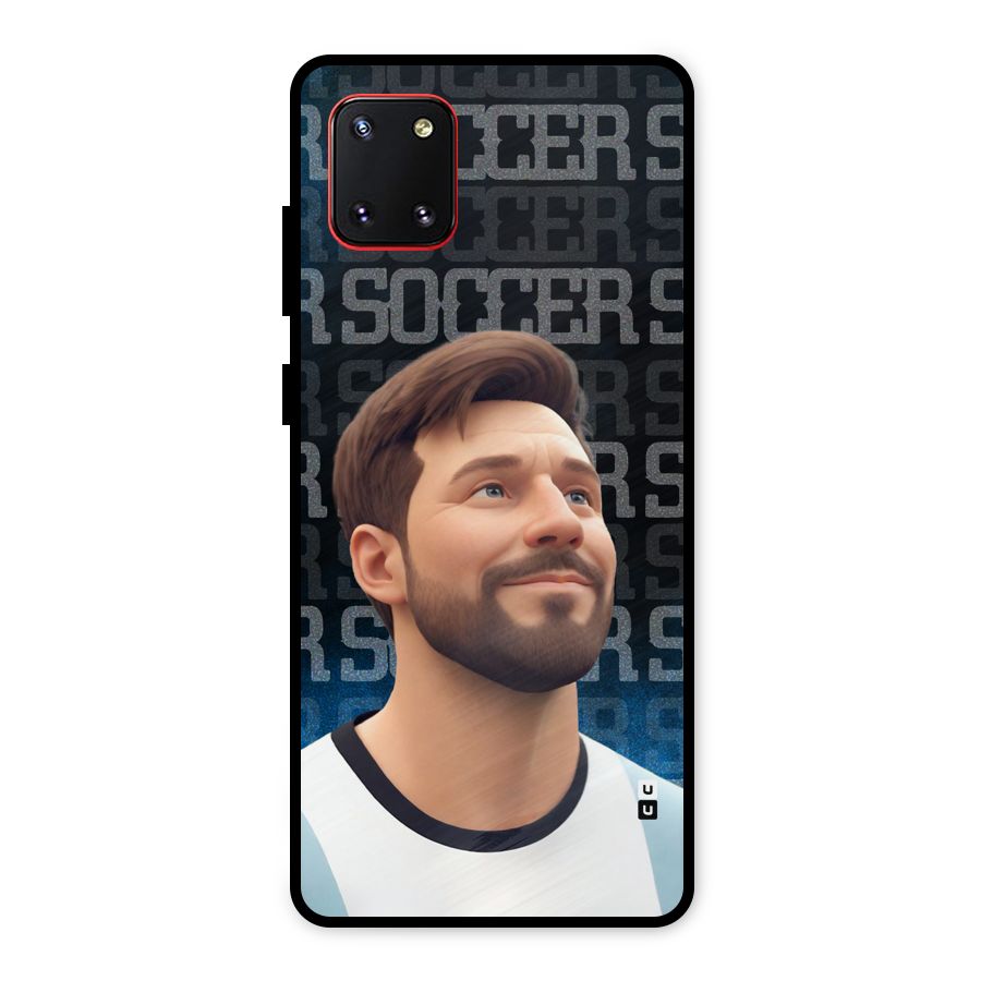 Soccer Star Smiles Metal Back Case for Galaxy Note 10 Lite