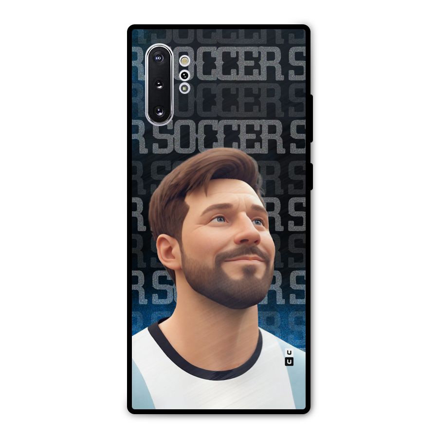 Soccer Star Smiles Metal Back Case for Galaxy Note 10 Plus