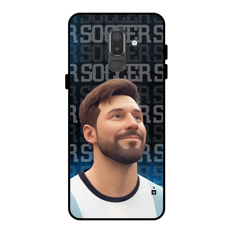 Soccer Star Smiles Metal Back Case for Galaxy On8 (2018)