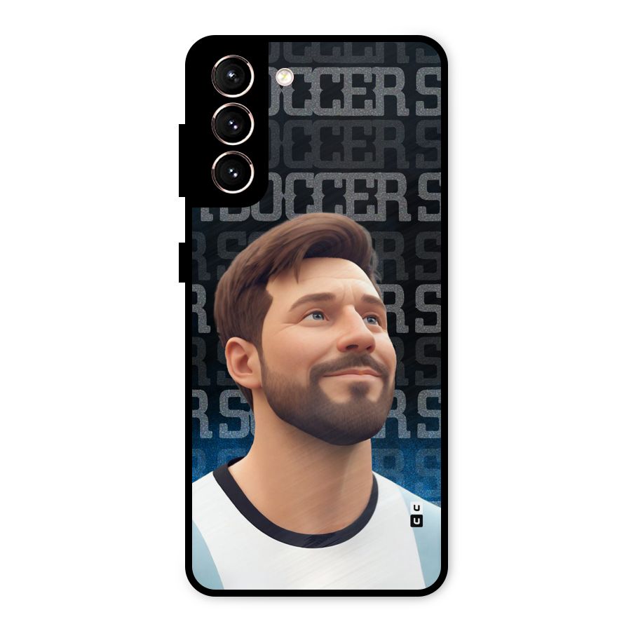 Soccer Star Smiles Metal Back Case for Galaxy S21 5G
