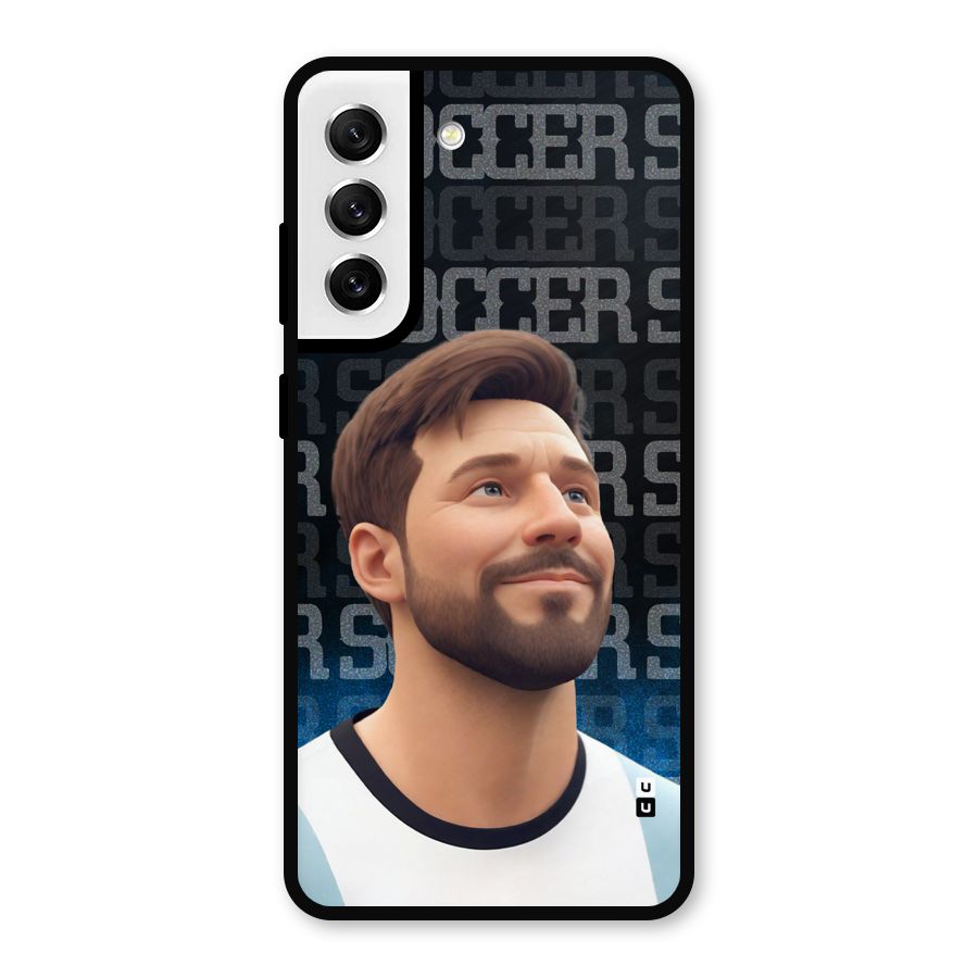 Soccer Star Smiles Metal Back Case for Galaxy S21 FE 5G