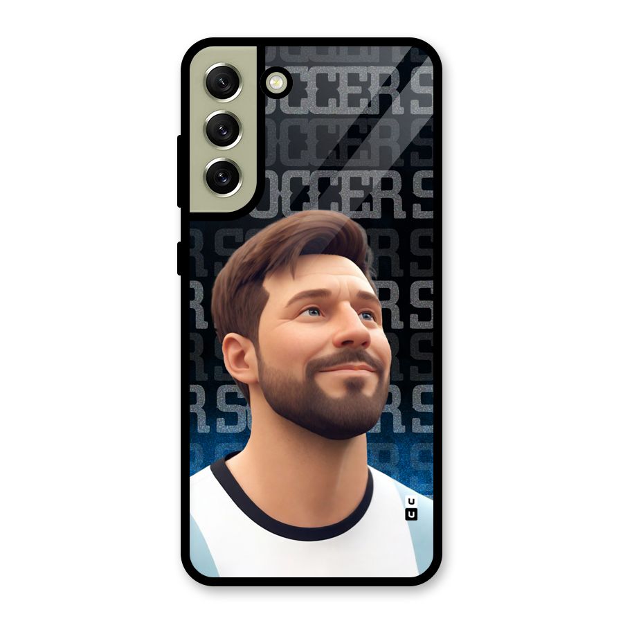 Soccer Star Smiles Metal Back Case for Galaxy S21 FE 5G (2023)