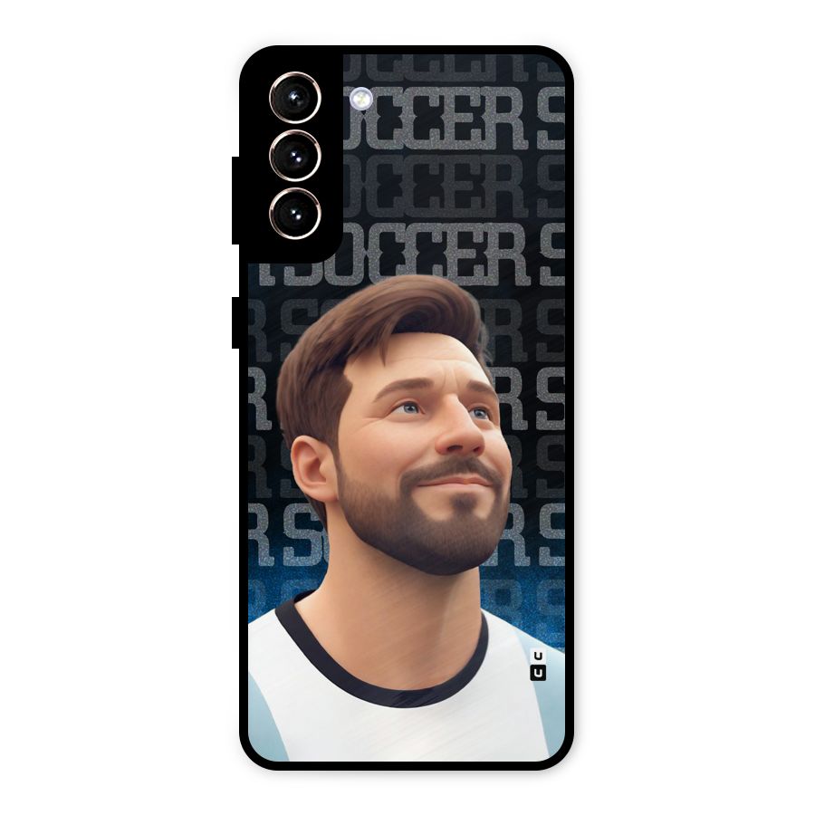 Soccer Star Smiles Metal Back Case for Galaxy S21 Plus