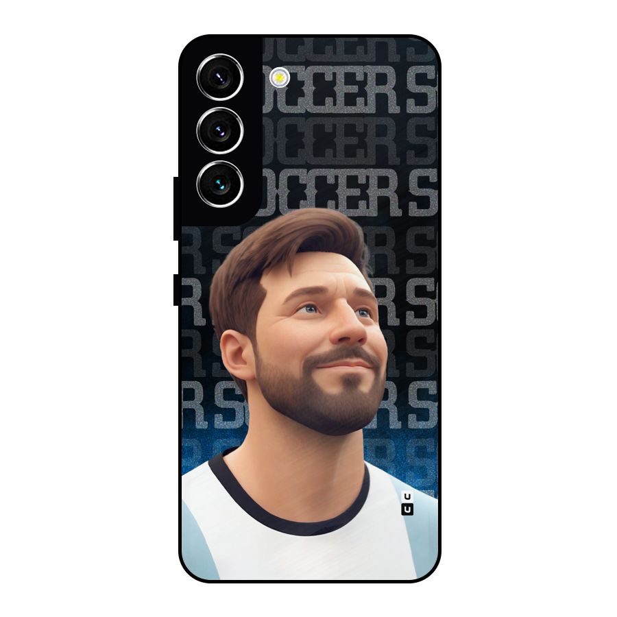 Soccer Star Smiles Metal Back Case for Galaxy S22 5G
