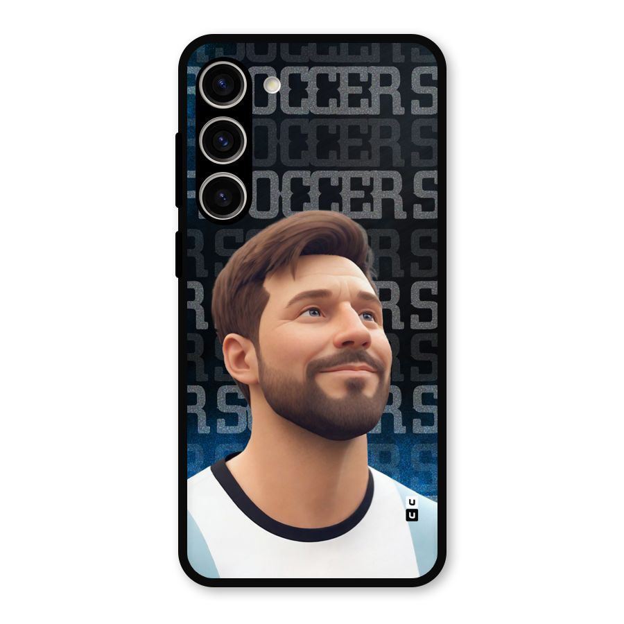 Soccer Star Smiles Metal Back Case for Galaxy S23 Plus
