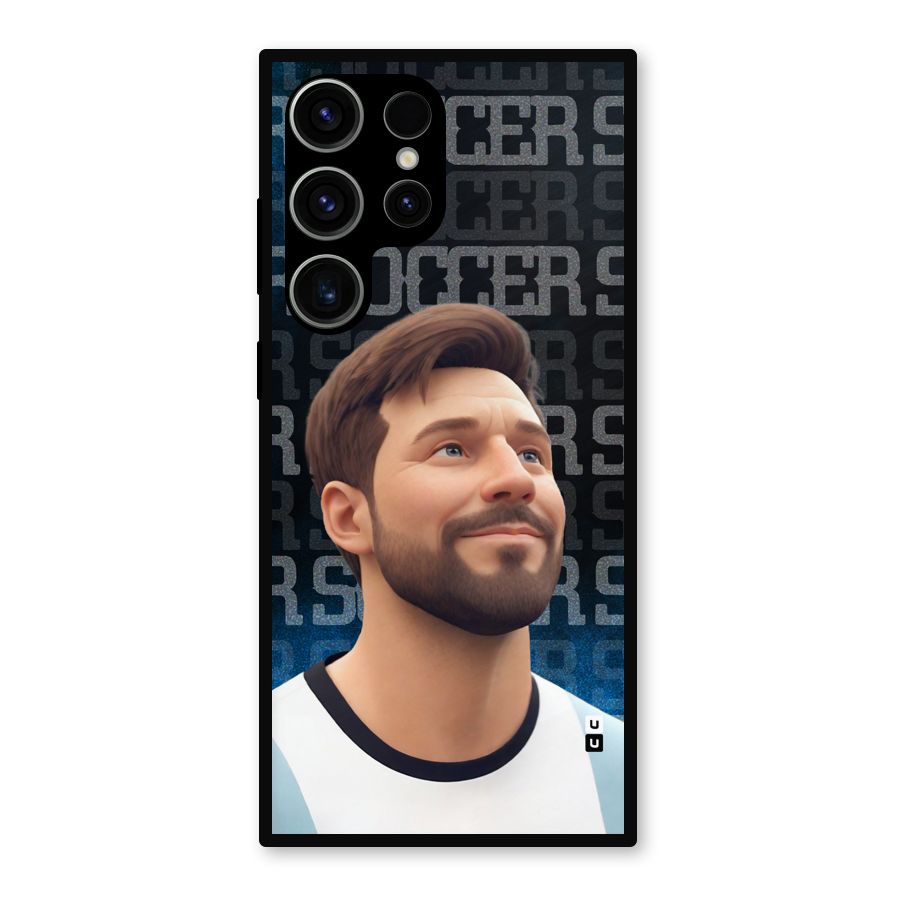 Soccer Star Smiles Metal Back Case for Galaxy S23 Ultra