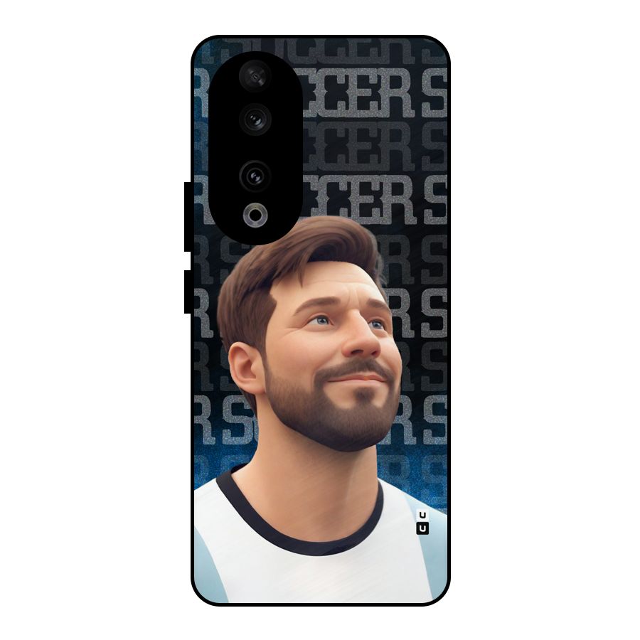 Soccer Star Smiles Metal Back Case for Honor 90