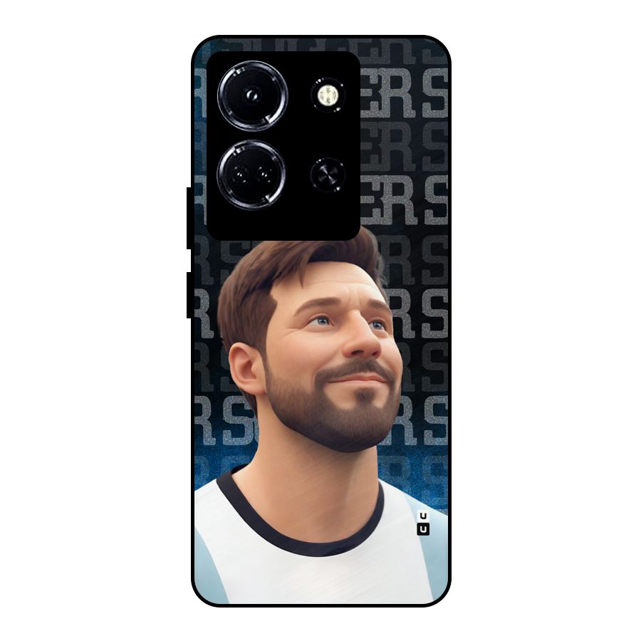 Soccer Star Smiles Metal Back Case for Infinix Note 30 5G