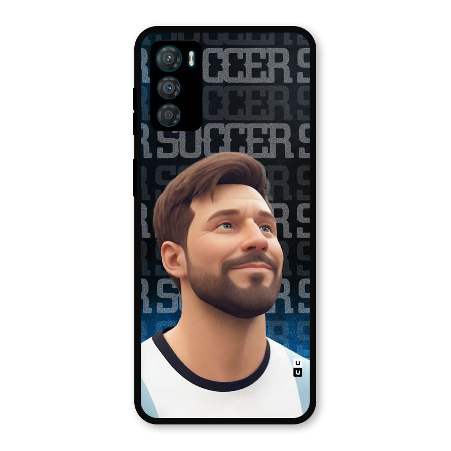 Soccer Star Smiles Metal Back Case for Moto G42