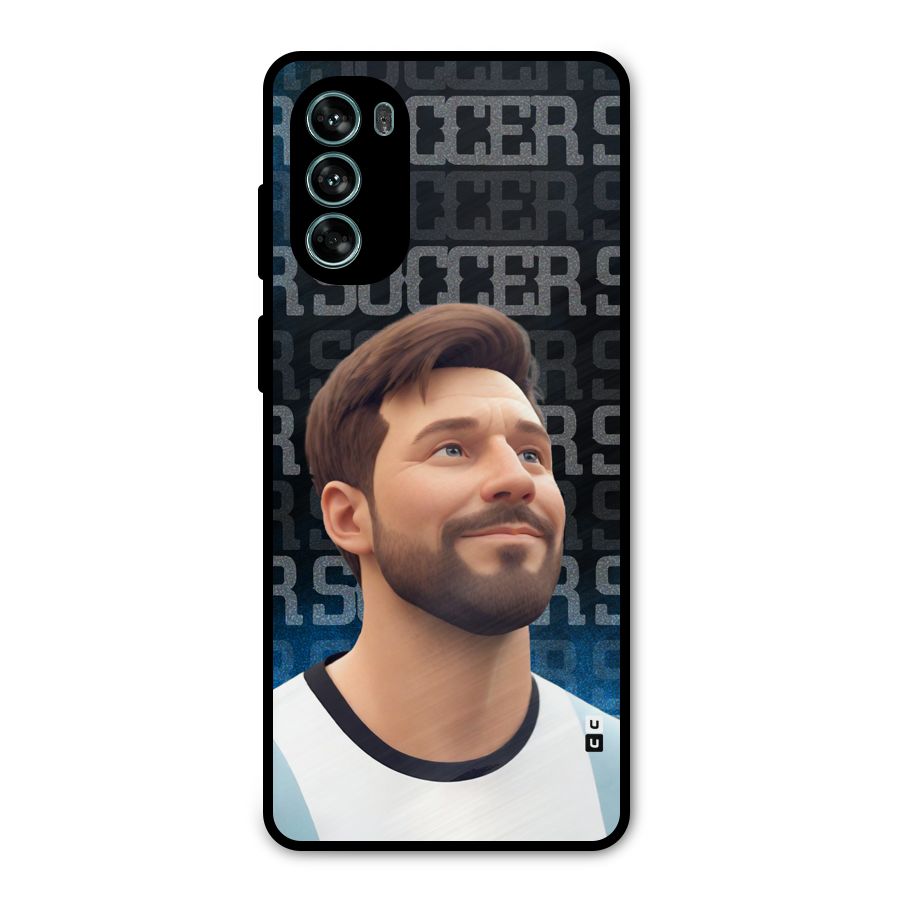 Soccer Star Smiles Metal Back Case for Moto G62