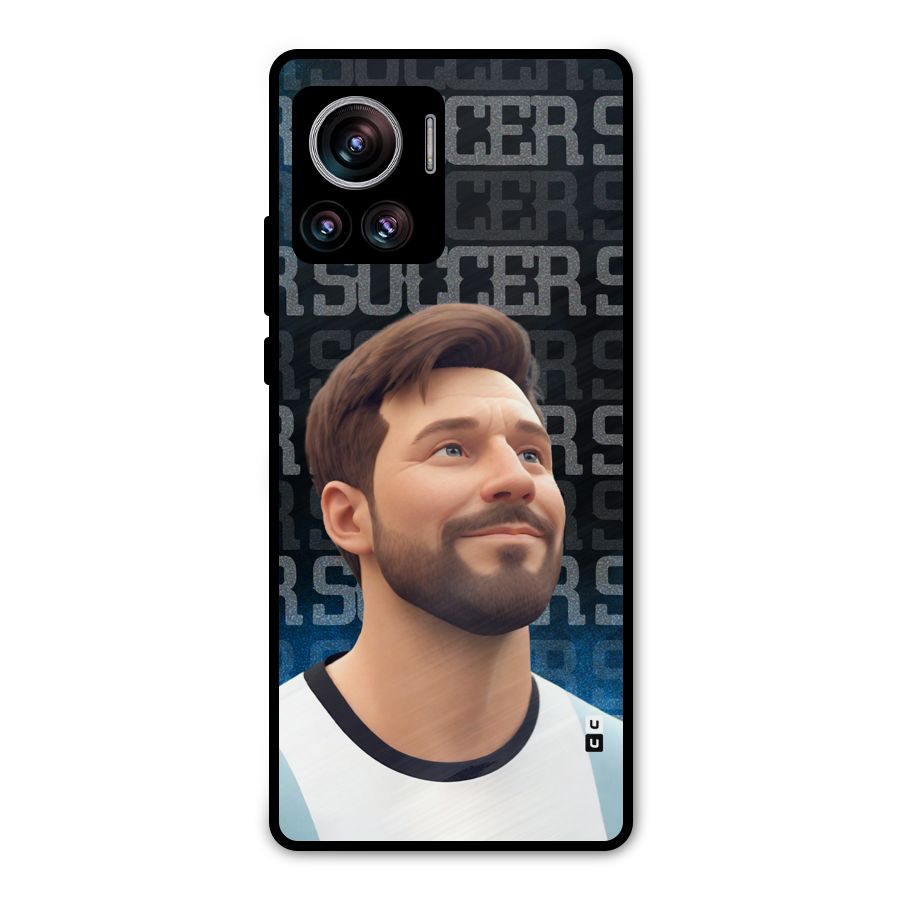 Soccer Star Smiles Metal Back Case for Motorola Edge 30 Ultra